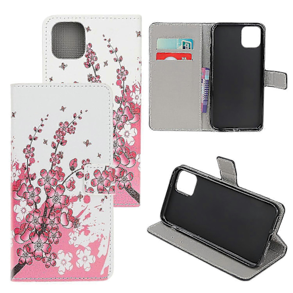 Kuvioitu nahkalompakkokotelo iPhone 12 Minille