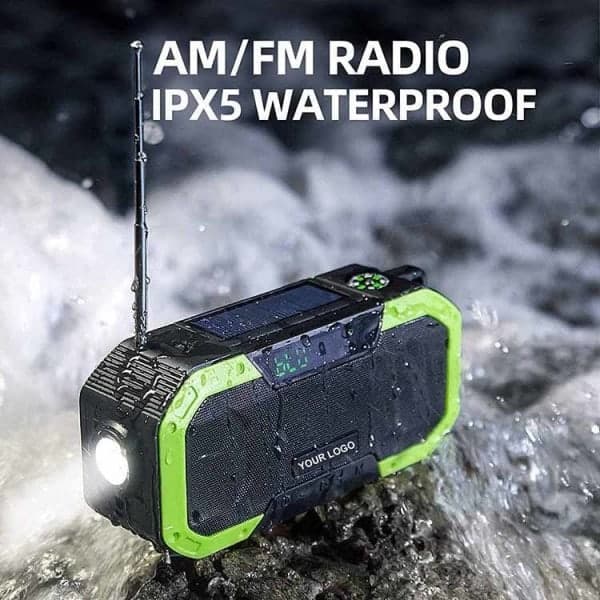 Boom Kampiradio 5000mAh Powerbank Bluetooth-kaiutin Lamppu【mo】