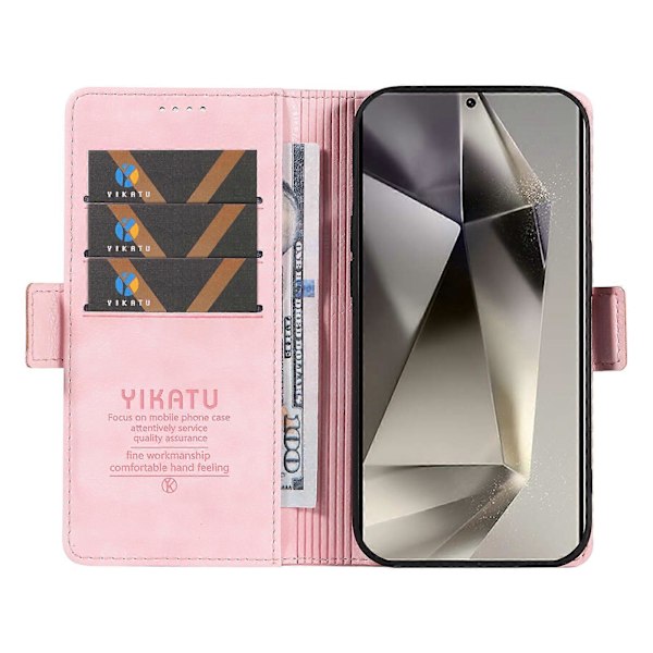 Til Samsung Galaxy S25 Ultra Case Side Buckle PU Læder Telefon Cover Litchi Tekstur