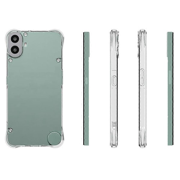 For Nothing CMF Phone 1 TPU-puhelin suojakotelo, liukumaton läpinäkyvä matkapuhelimen kuori