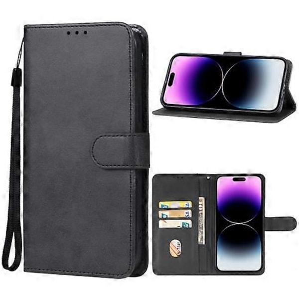 Mobiltelefoncovers til iPhone 15 Pro Max Læder Telefoncover (Sort)