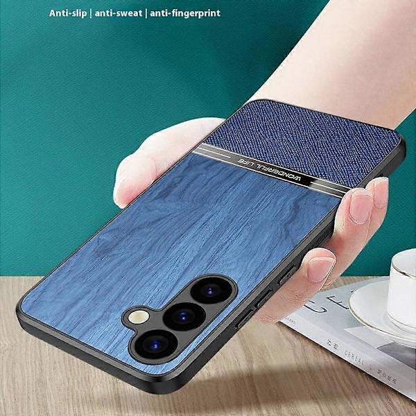 Samsung Galaxy A35 5G -puhelimen kotelo puukuviolla, nahkapäällysteinen TPU-puhelimen suojakuori