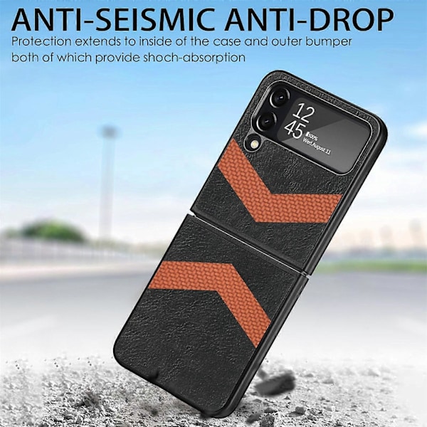 V-formet fiber syning foldbart telefoncover til Samsung Galaxy Z Flip4