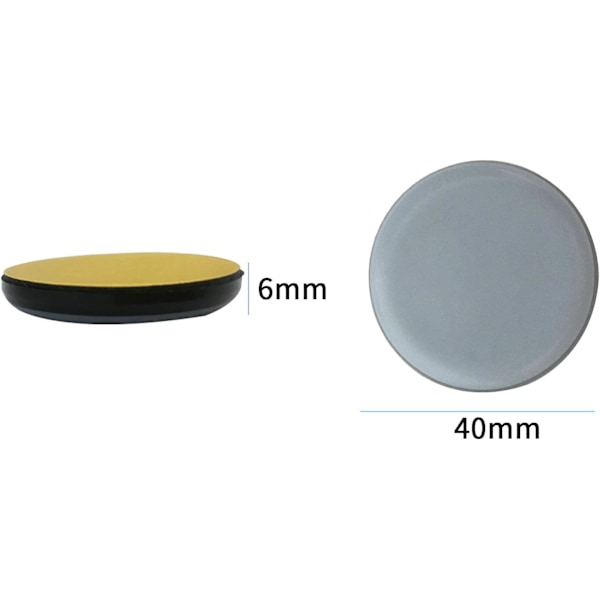 16 Möbelglidare 40mm, Flyttdynor Silikon Möbelglidare för Soffa Matta Tunga Föremål Enkel Flytt, Självhäftande Runda Möbelglidare