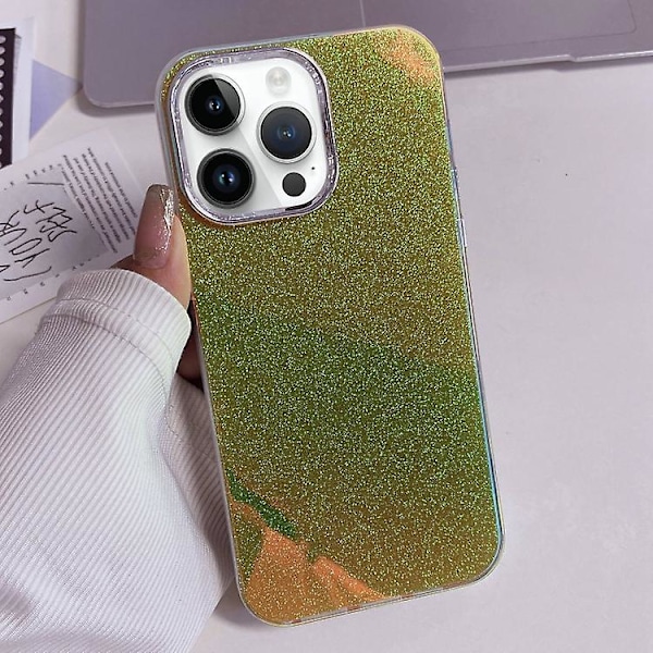 Sähköpinnoitettu kehys IMD Glitter Powder -puhelinkotelo iPhone 14 Prolle