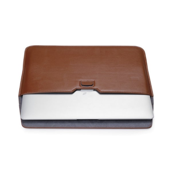 Til Macbook 13 Air/Retina Brun Læder Computer Taske Brun