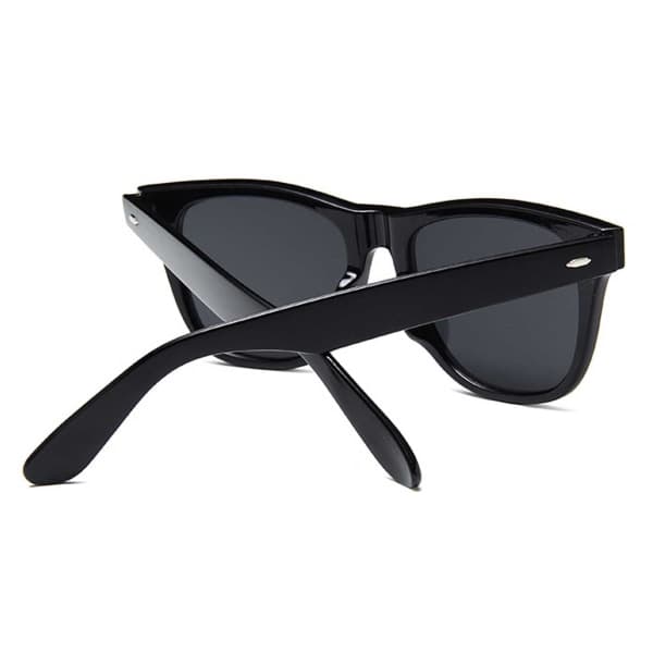 Sorte Wayfarer Solbriller Pink Mirror Linse Sort