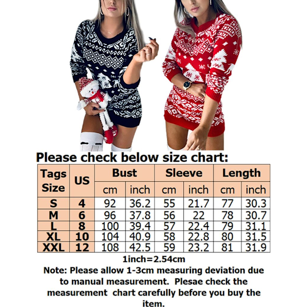 Dame Efterår Vinter Pullover Strikket Sweater Snefnug Print