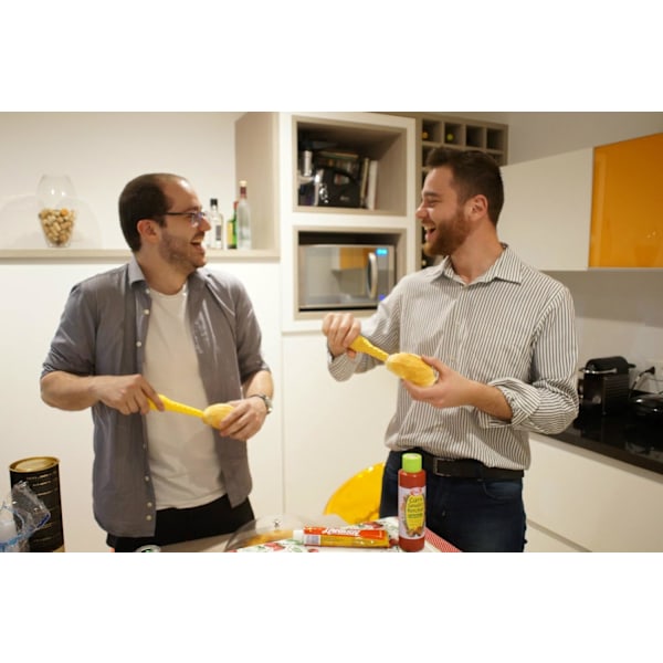 Hotdogbrød-bor Perfekt til grill og BBQ, Ideel størrelse til pølser og andre slags pølser Yellow