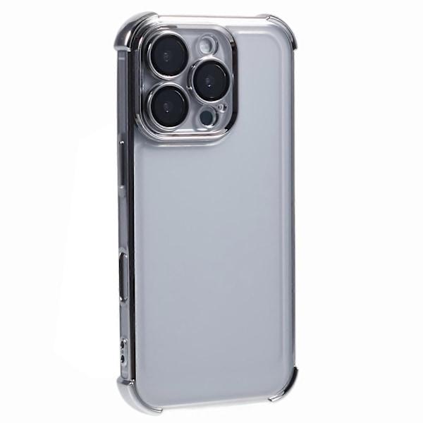 iPhone 16 Pro Max -kotelo, galvanointi, kirkas TPU-puhelinkuori linssikalvolla