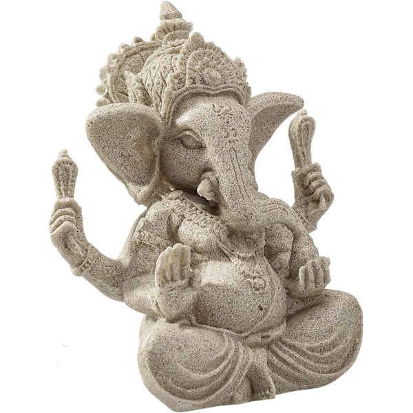 Elefantti veistos hiekkakivi Ganesha Buddha käsintehty hahmo