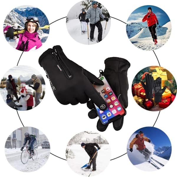 XL Cykelhandsker Varme Vinter Touchscreen Anti-Slip