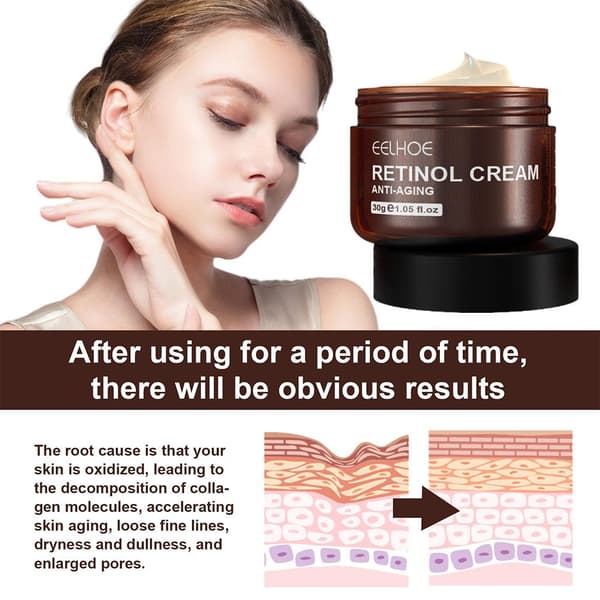 30G Retinol Rynkefjerner Ansiktskrem Anti-aldring Oppstrammende Løftende Hudfuktighetskrem Kosmetikk F2F4