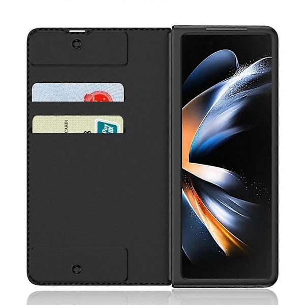 Til Samsung Galaxy Z Fold4 GKK Armor Flip Læder Telefon Cover med Penneholder