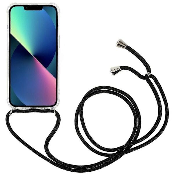 För iPhone 14 Plus Repskydd Mjukt TPU-skal Förstärkt Hörnskydd med Snodd