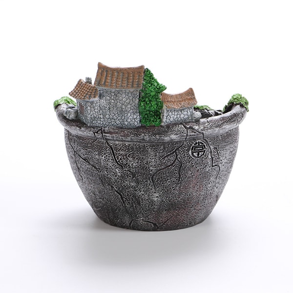 Blomsterpotter i harpiks for sukkulenter, hjemmehagearbeid orange