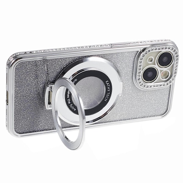 Kickstand-skal till iPhone 13 med strassdekor och gradient TPU-skydd