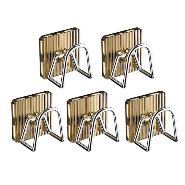 1 stk./5 stk. Afløbsrist Krog Punch Free U-formet Design Stærk Bærende Svampeholder Viskestykke Tørrestativ Køkken Gadgets 5 stk. Gylden