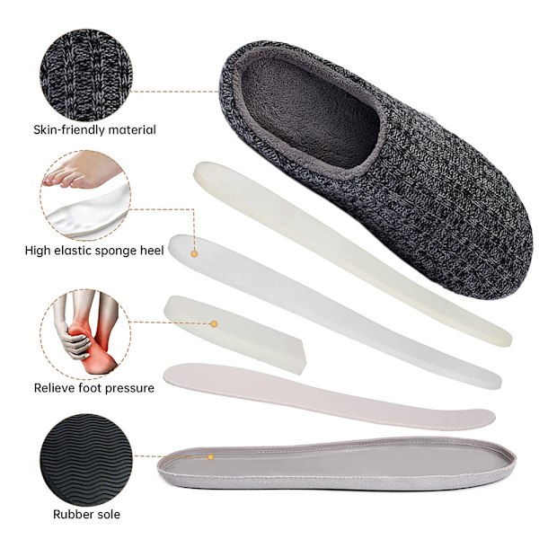 Innetofflor memory foam halkfria sovrum mysiga sommar lätta
