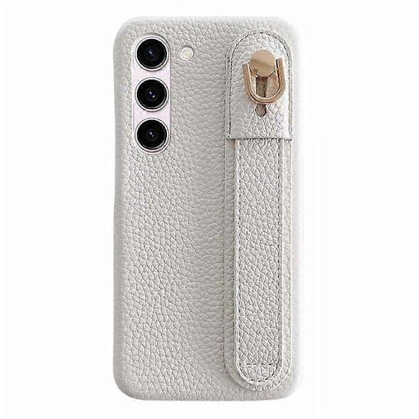 Skal med armband och stativ i PU-läder + PET för Samsung Galaxy S23 Plus(+)