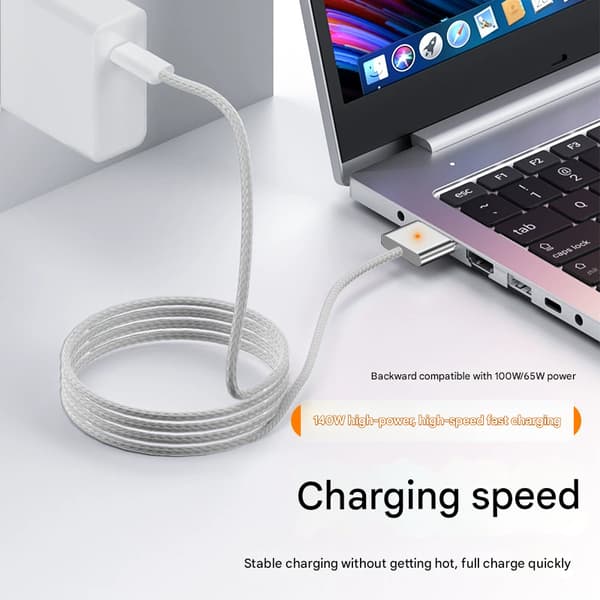 Magnetisk USB C till Magsafe 3 laddningskabel (140w), magnetisk laddningskabel
