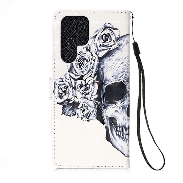 Til Samsung Galaxy S23 Ultra 5G 3D Maleri Horisontal Flip Læder Telefon Cover