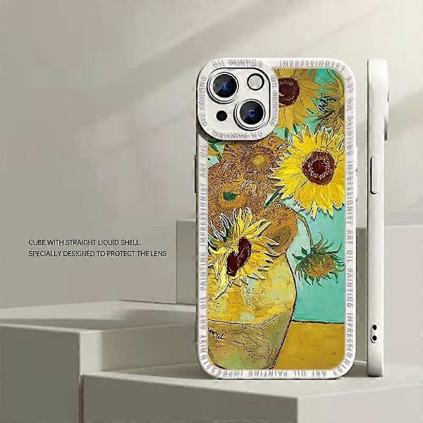 Til Apple iPhone 14 Plus telefoncover flydende silikone anti-drop beskyttelsesetui graffiti kreativt beskyttelsescover