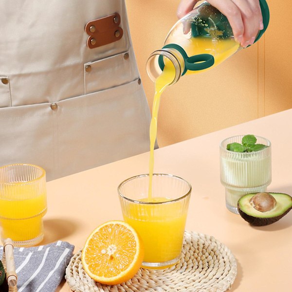 Genopladelig Bærbar Juicer Blender Flaske, Rustfrit Stål blue