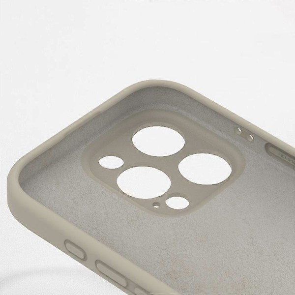 iPhone 16 Pro Max -kotelo PC+nestemäinen silikoni suojapuhelinkuori mikrokuituvuorella