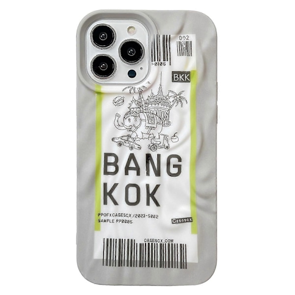 iPhone 15 Pro Max -puhelimen kuori, jossa on valaiseva lentolippukuvio ja TPU-puhelinkuori