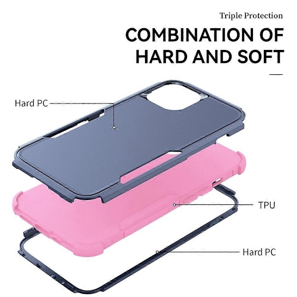Commuter TPU + PC -puhelinkotelo iPhone 15:lle