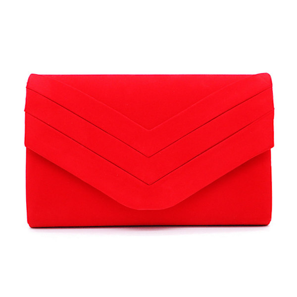 Damväska, flanell bröllop axel crossbody väska red