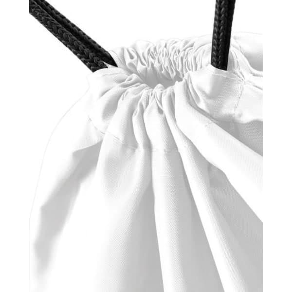 BagBase Budget Vattenavvisande Sport Gympapåse Dragsko (11 Vit One Size) White