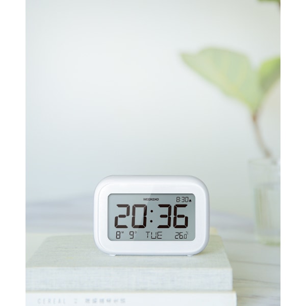 Genopladelig digital vækkeur med temperatur, vækkeur