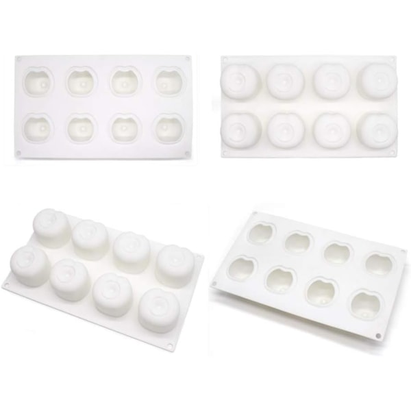 Kageform Silikonform Dessertform 8 Huller Silikon Kirsebær