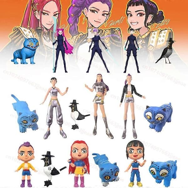 Anime Kpop Demon Hunters Figurmodell Leke - Tegneseriespill Samleobjekter, Skrivebordsdekorasjon 5 stk C 5pcs C