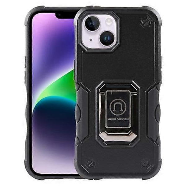 Ringholder Støtsikker Armor Telefonveske for iPhone 15 Pro, Sklisikker