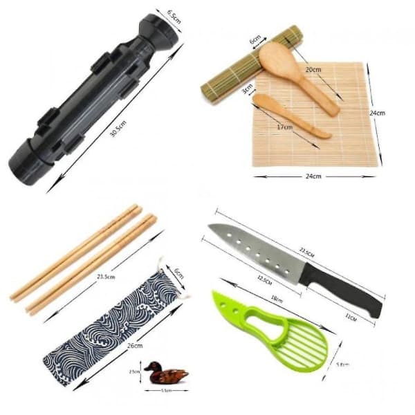 DIY sushi sæt med bambusmåtte