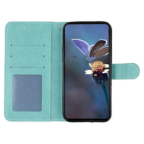Yhteensopiva iPhone 15 -kotelo pitsikukilla PU-nahkainen lompakkokotelo