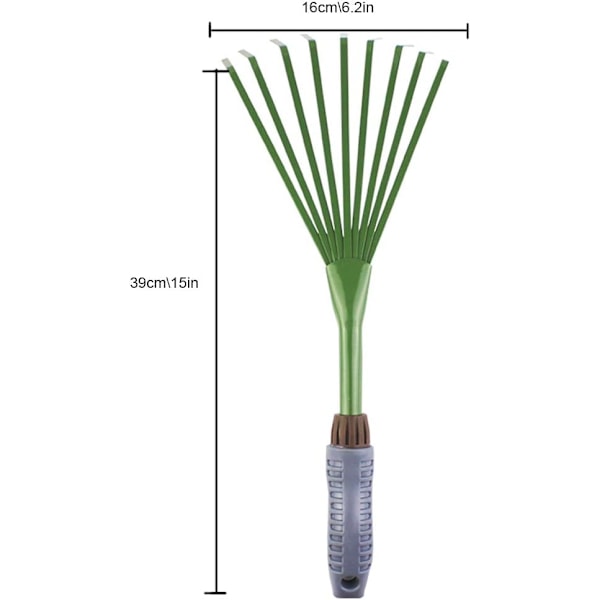 Metal Have Rake med Ni Tænder Græs Rake Blade og Blomster Jern Rake Rake Landbrugsredskaber Jordbearbejdning Feje Haveaffald