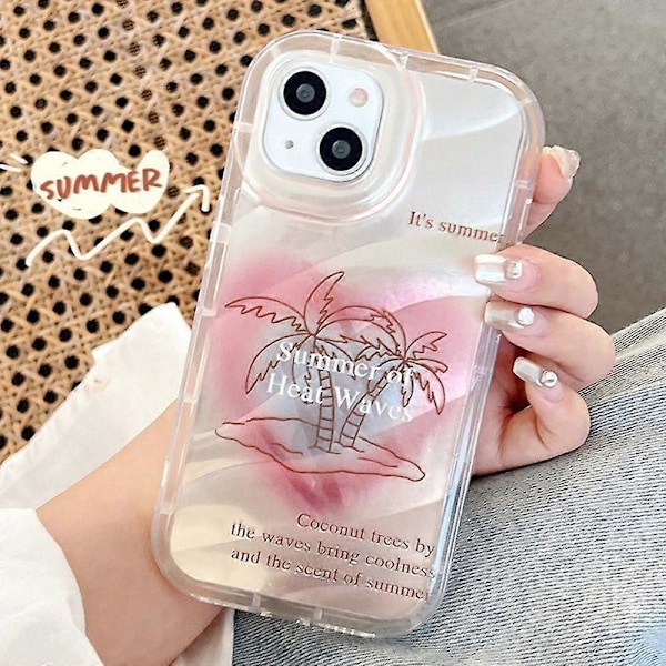 För iPhone 13 TPU Skal Anti-repor Telefonfodral Spegelyta Pappersdesign