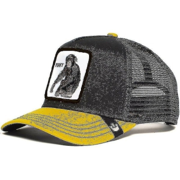 Sort Panter Mesh Cap til Voksne Sommer Baseball Cap Trucker Cap W-WELLNGS Monkey Monkey Monkey