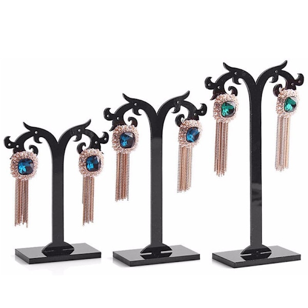 3 stk. Akryl Øredobber Stativ Holder T-form Ørepropper Rack