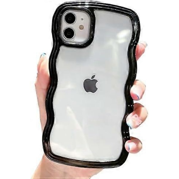 iPhone 16 Pro Max -kotelo, söpö tyttömäinen kirkas kihara aalto -kehys iPhone 16 Pro Max -puhelinkotelolle, aaltoileva iskunkestävä suojakuori naisille ja tytöille