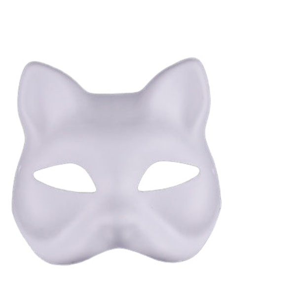 Halloween barnmask vit handmålad pulpmask barnmålningsmask vit embryo färgmask Pekingopera PekingOpera