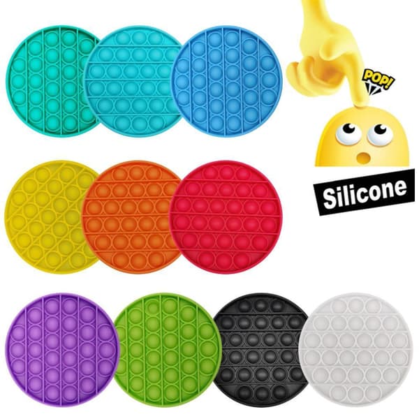 2-pak Pop It Fidget Legetøj / Sensorisk - Vælg model & farve Lyseblå blue