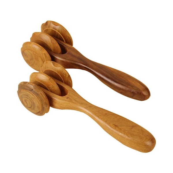 Ryg Push Back Massage Roller, Ben Tre-hjulet Stick