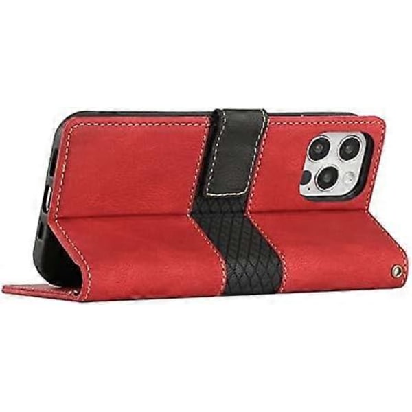 Kompatibelt för iPhone 16 Pro Max Plånboksfodral, [Ställ][Handledsrem][Korthållare] TPU Inre Skyddande PU Läder Folio Flip Omslag Designat
