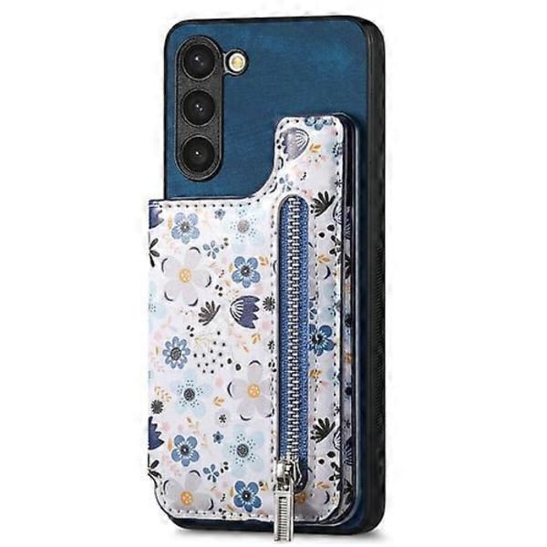 Retro Målad Plånboksfodral med Dragkedja för Samsung Galaxy S24+ 5G