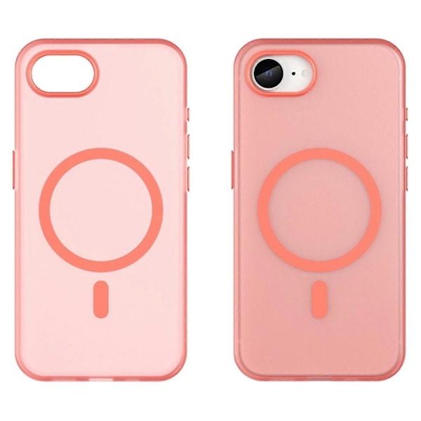 Skal för iPhone 16e TPU+PC Baksida Matt Genomskinlig Design - Röd